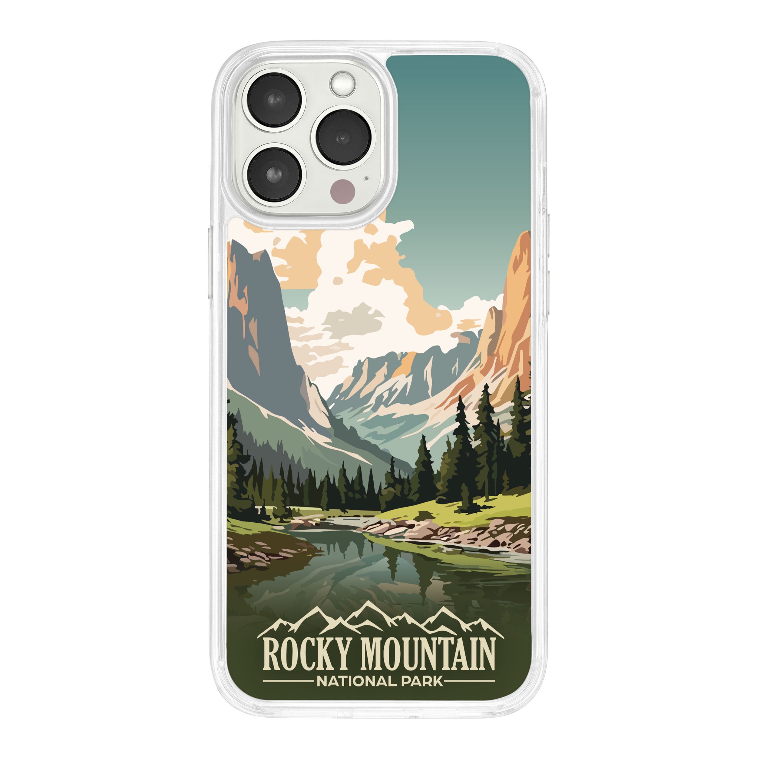National Parks Rocky Mountain HD Apple iPhone 14 Series Mag-Safe Phone Case