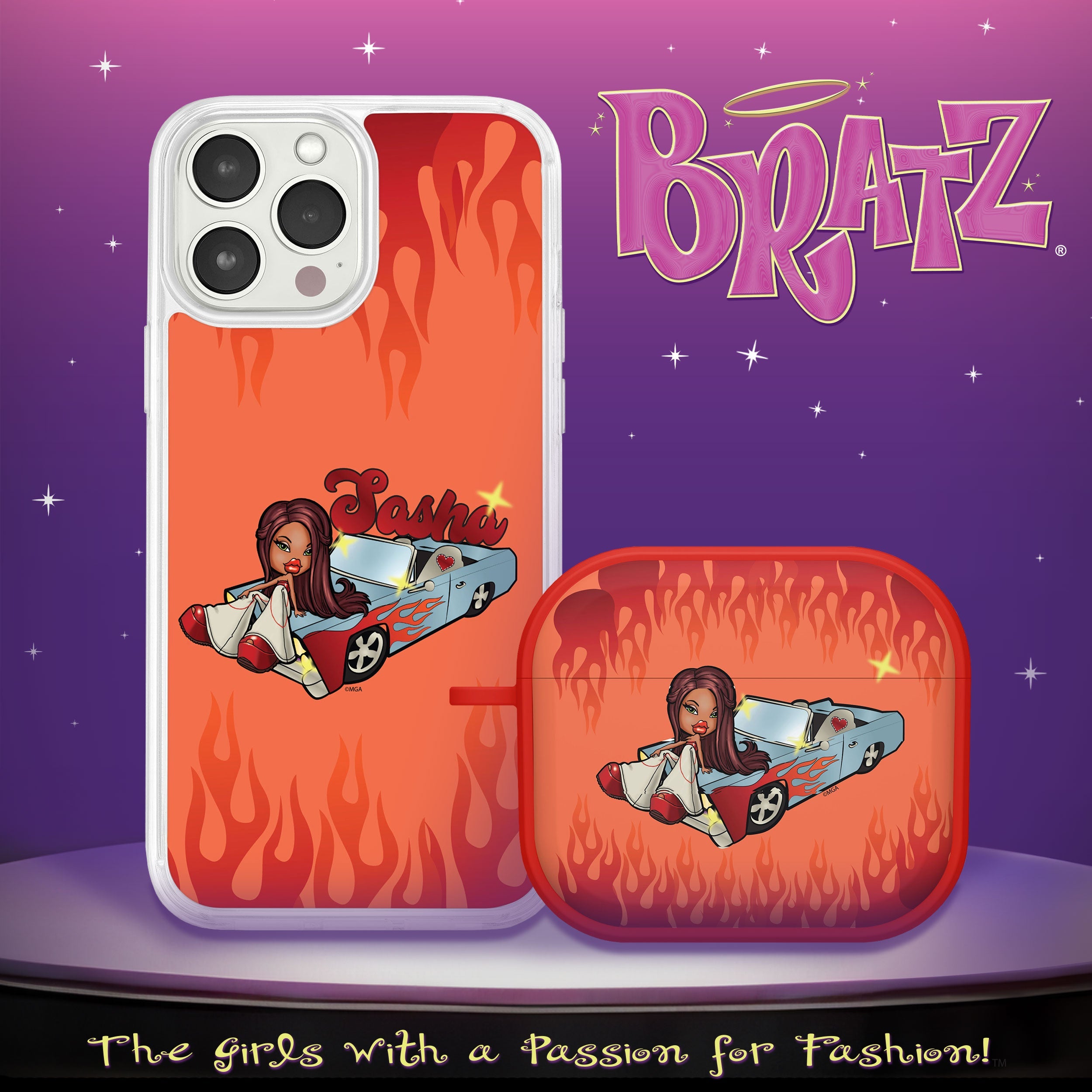 Bratz® Passion For Fashion HD Apple iPhone 14 Mag-Safe Phone Case and AirPods Gen 3 Combo Package