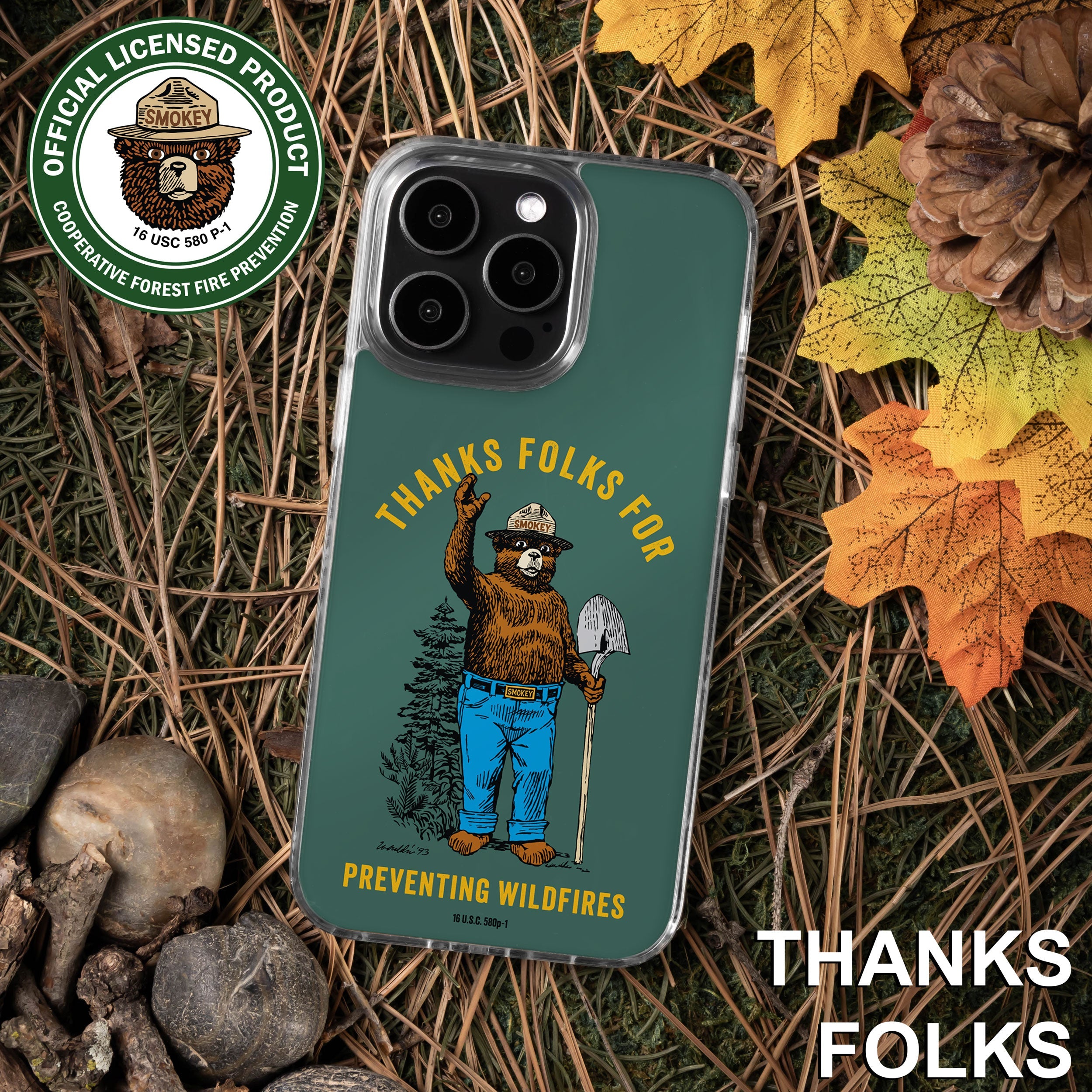 Smokey Bear Classic HD Apple iPhone 12 Series Mag-Safe Phone Case