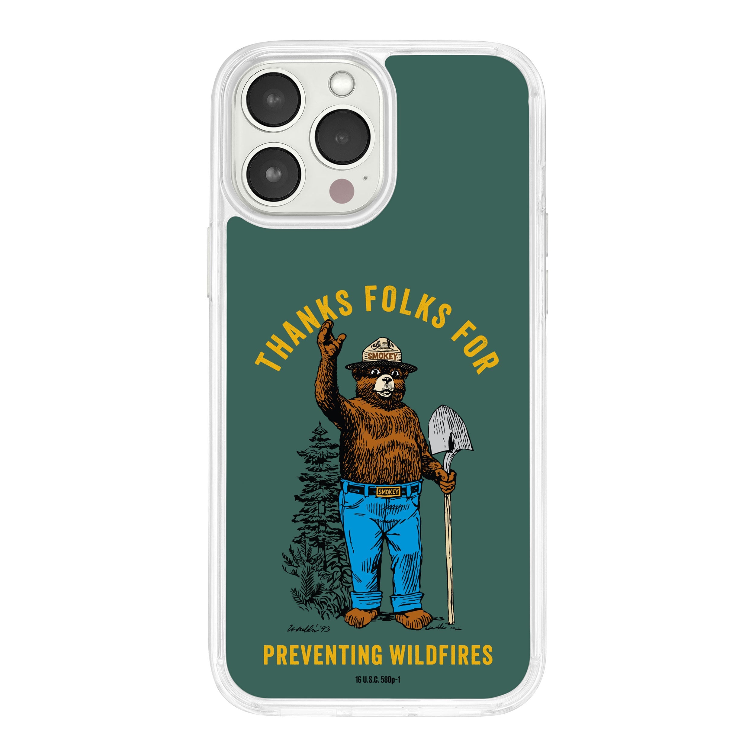 Smokey Bear Classic HD Apple iPhone 14 Series Mag-Safe Phone Case