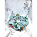 Blue Glitter Christmas Trees Christmas Scrunchie
