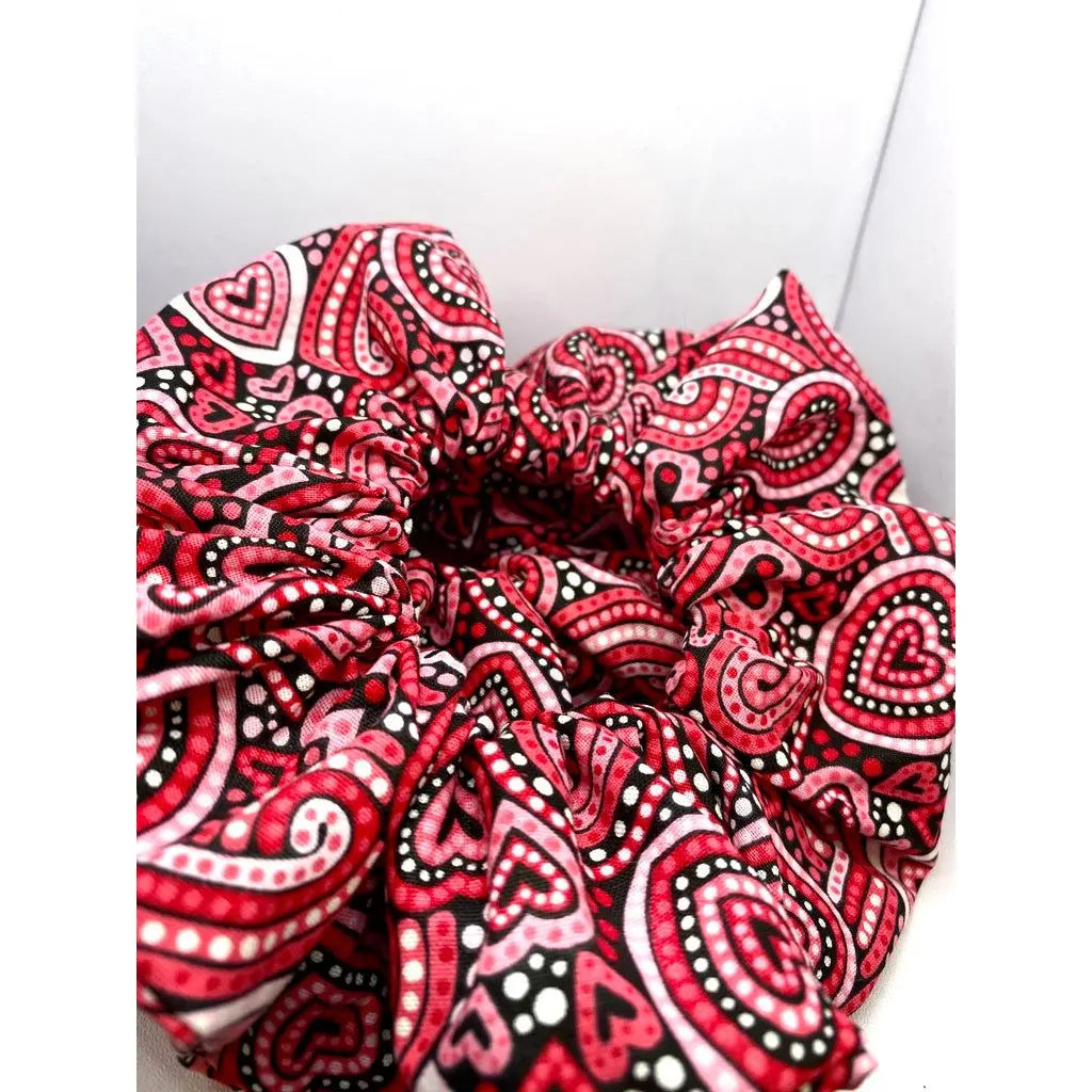 Paisley Hearts Scrunchie