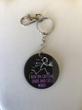 I Run on Caffeine and Cuss Words Keychain