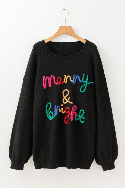 Christmas Merry & Bright Tinsel Sweater