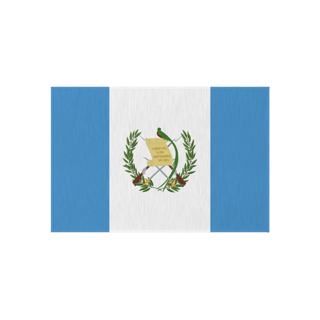 Flag Of Guatemala Outdoor Non-Slip Door Mat | Villa Nueva | Mixco | Coban | Chapin | 24"x36"