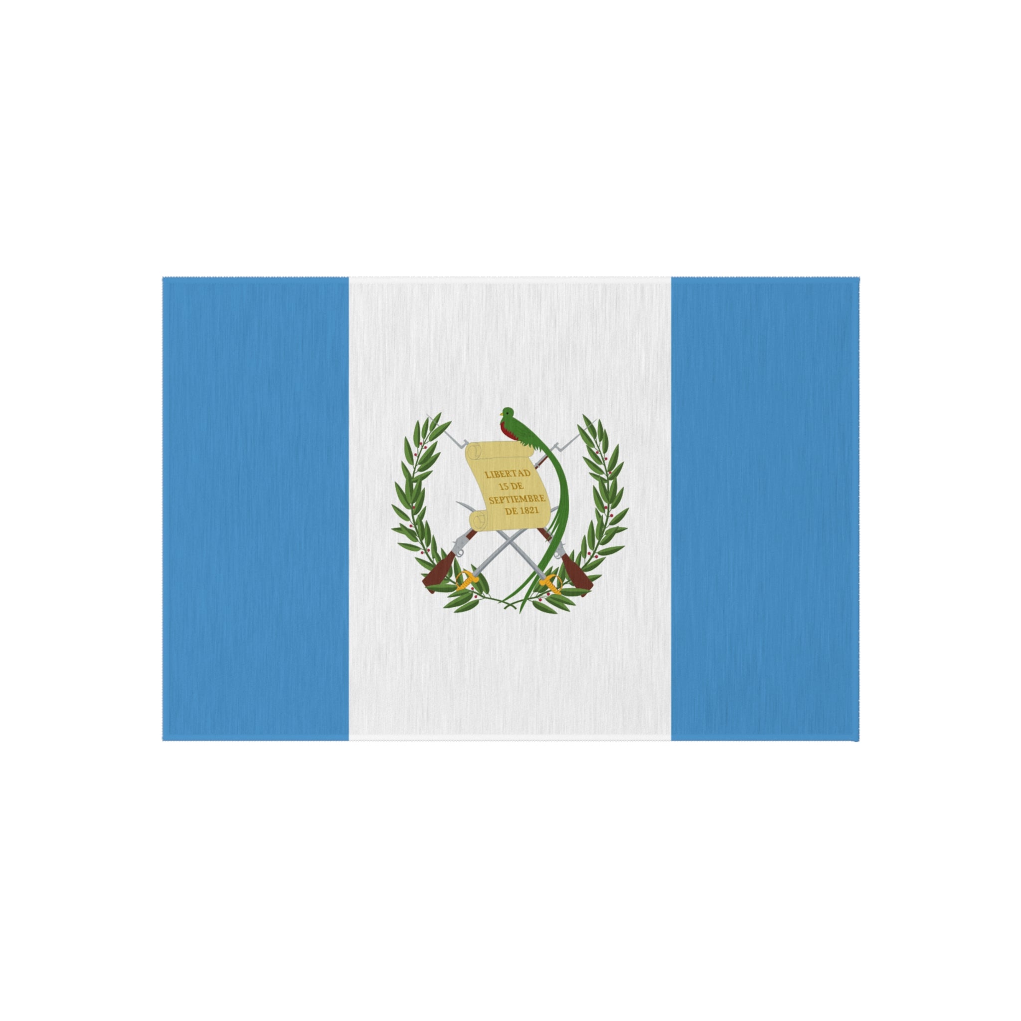 Flag Of Guatemala Outdoor Non-Slip Door Mat | Villa Nueva | Mixco | Coban | Chapin | 24"x36"