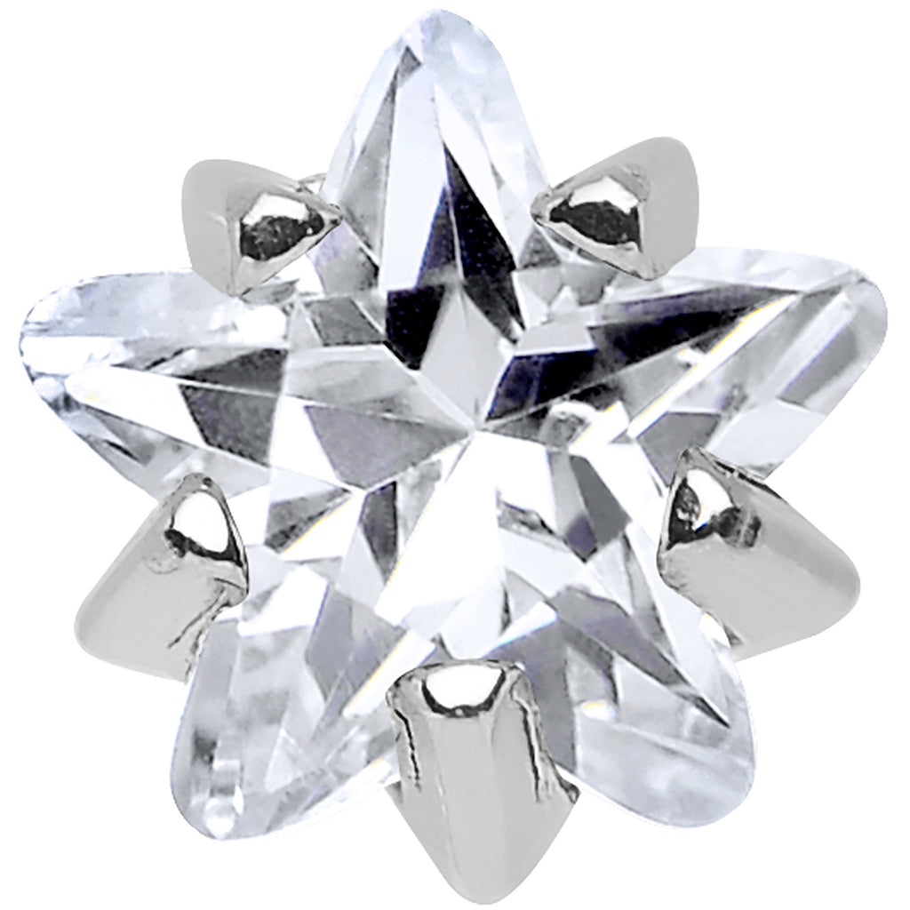 4mm Crystalline Cubic Zirconia Star Cartilage Tragus Earring