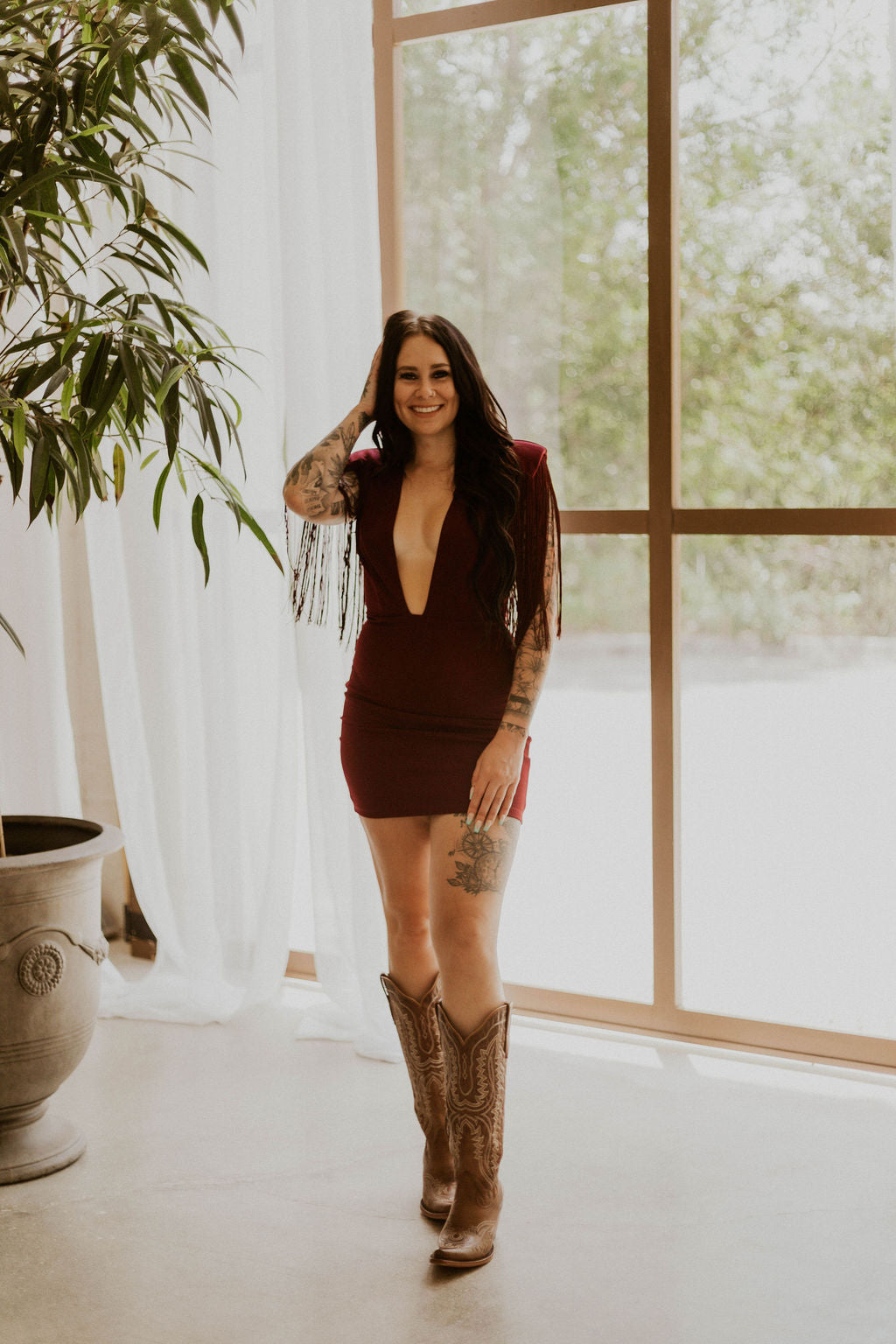 Dallas' Fringe - Mini Dress