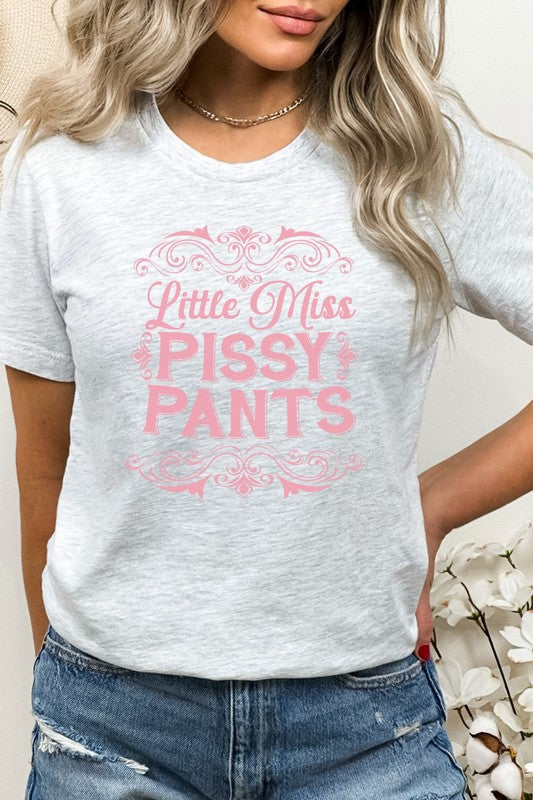 Little Miss Pissy Pants Ornamental Graphic Tee T-Shirt