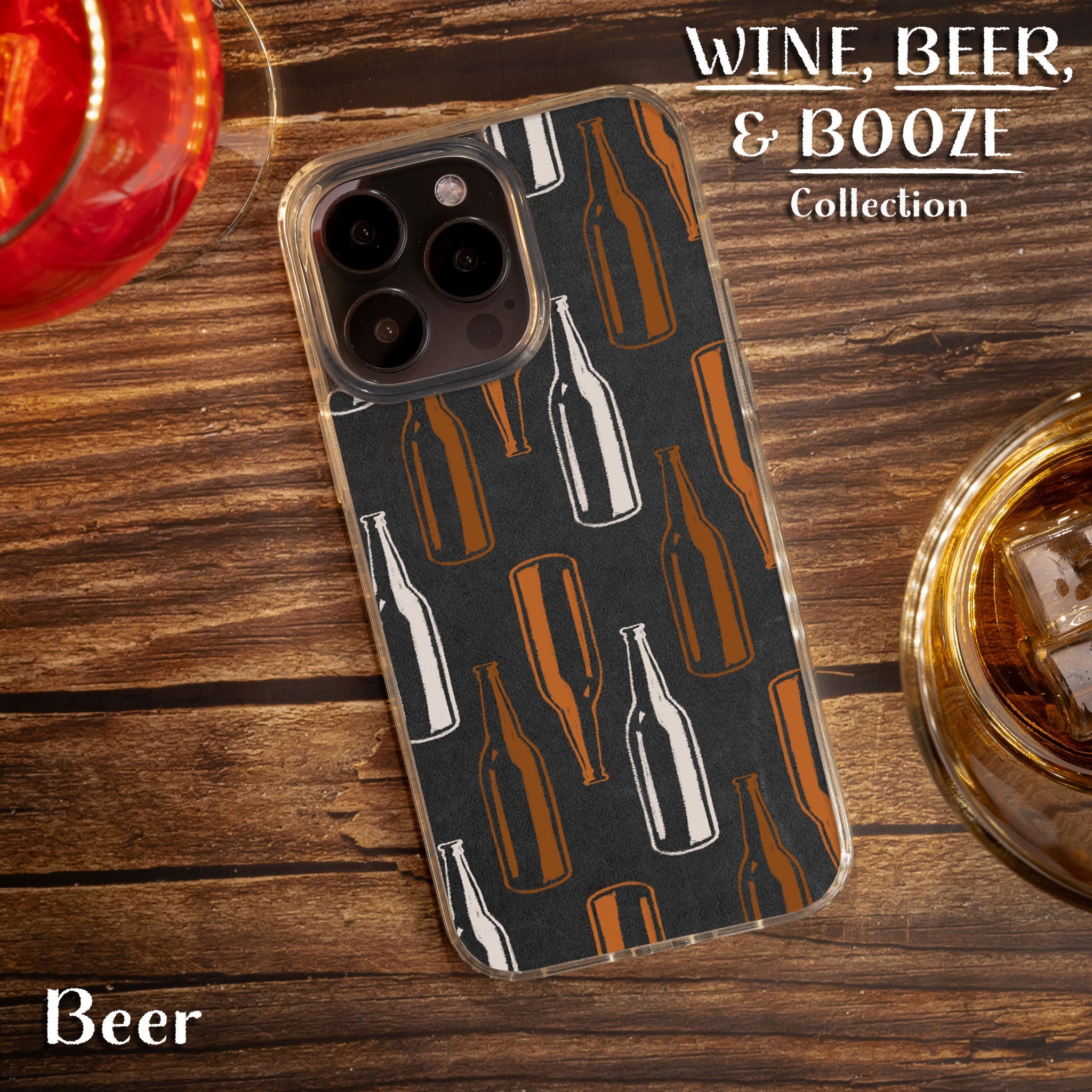 Wine, Beer, & Booze HD Apple iPhone 14 Series Mag-Safe Phone Case