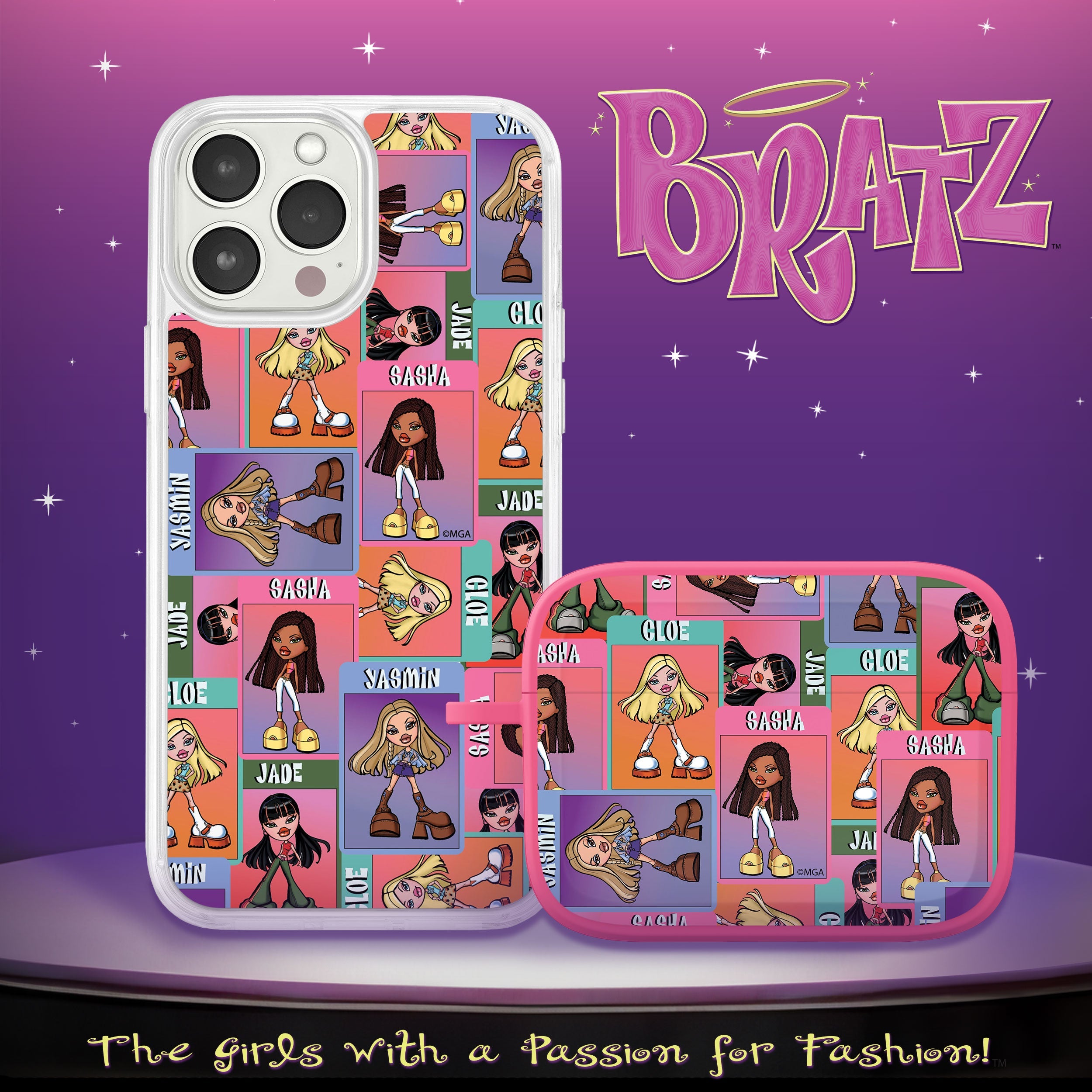 Bratz® Classic HD Apple iPhone 14 Mag-Safe Phone Case and AirPods AirPods Pro Combo Package