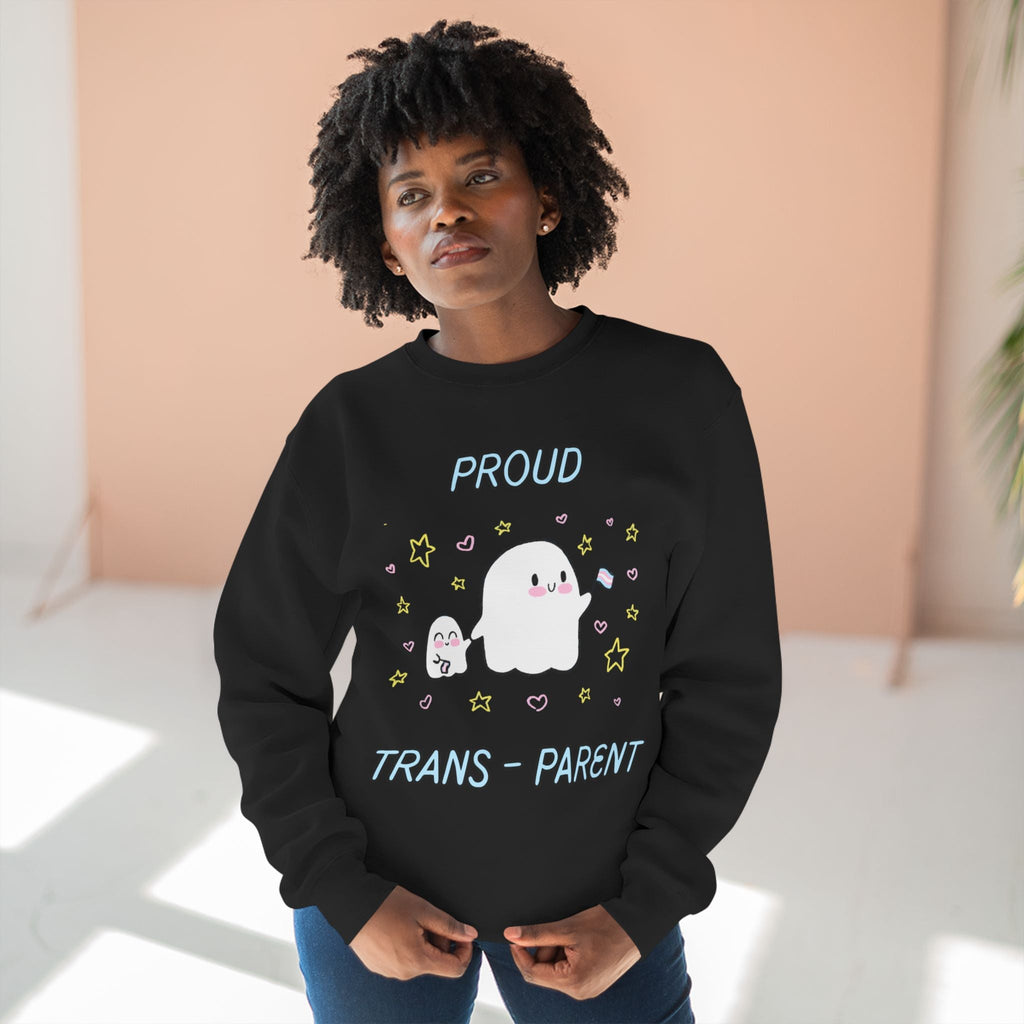 Proud Trans-Parent Unisex Crewneck Sweatshirt for LGBTQ+ Support