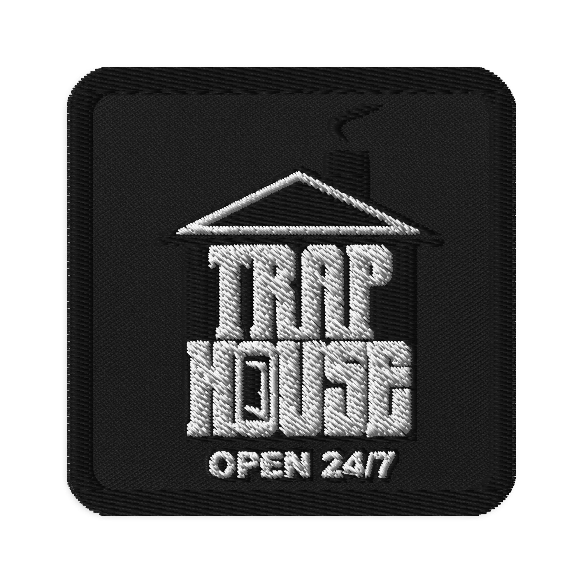 Trap House Open 24-7 Embroidered Iron-on Patches