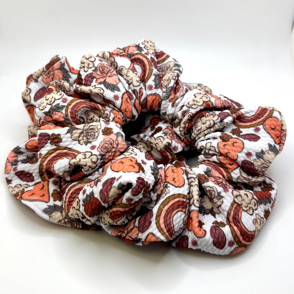 Summer Floral Rainbow Bullet Scrunchie