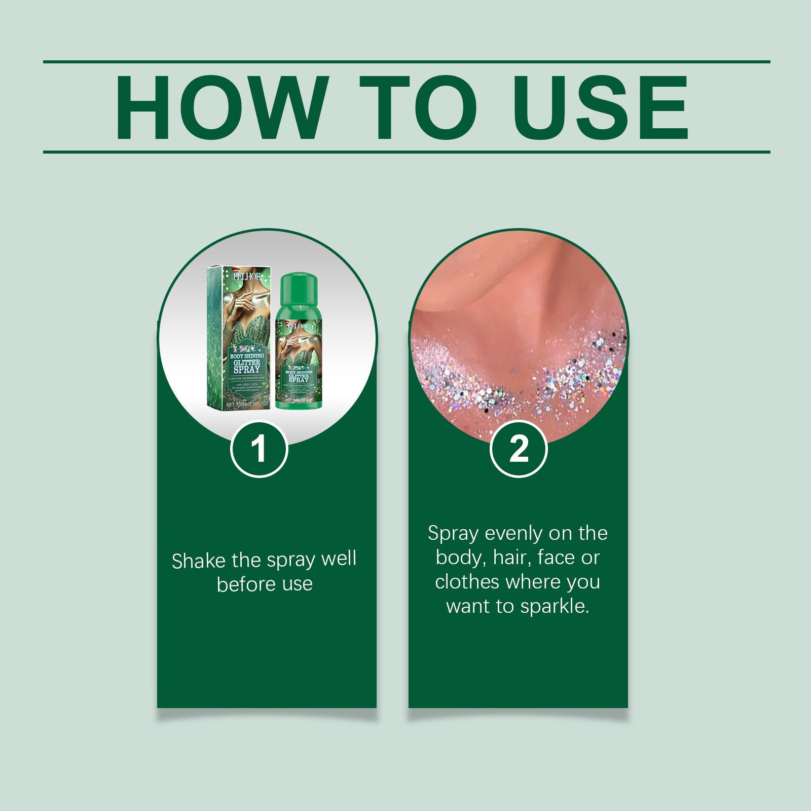 Shining Glitter Spray, Highlighter Spray Natural Stereoscopic Long-Lasting Brightening Glitter