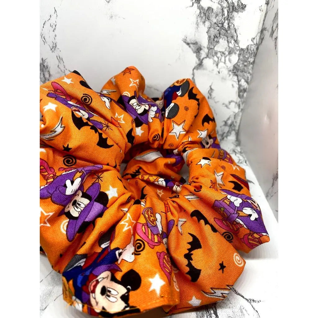 Orange Mickey Halloween Scrunchie