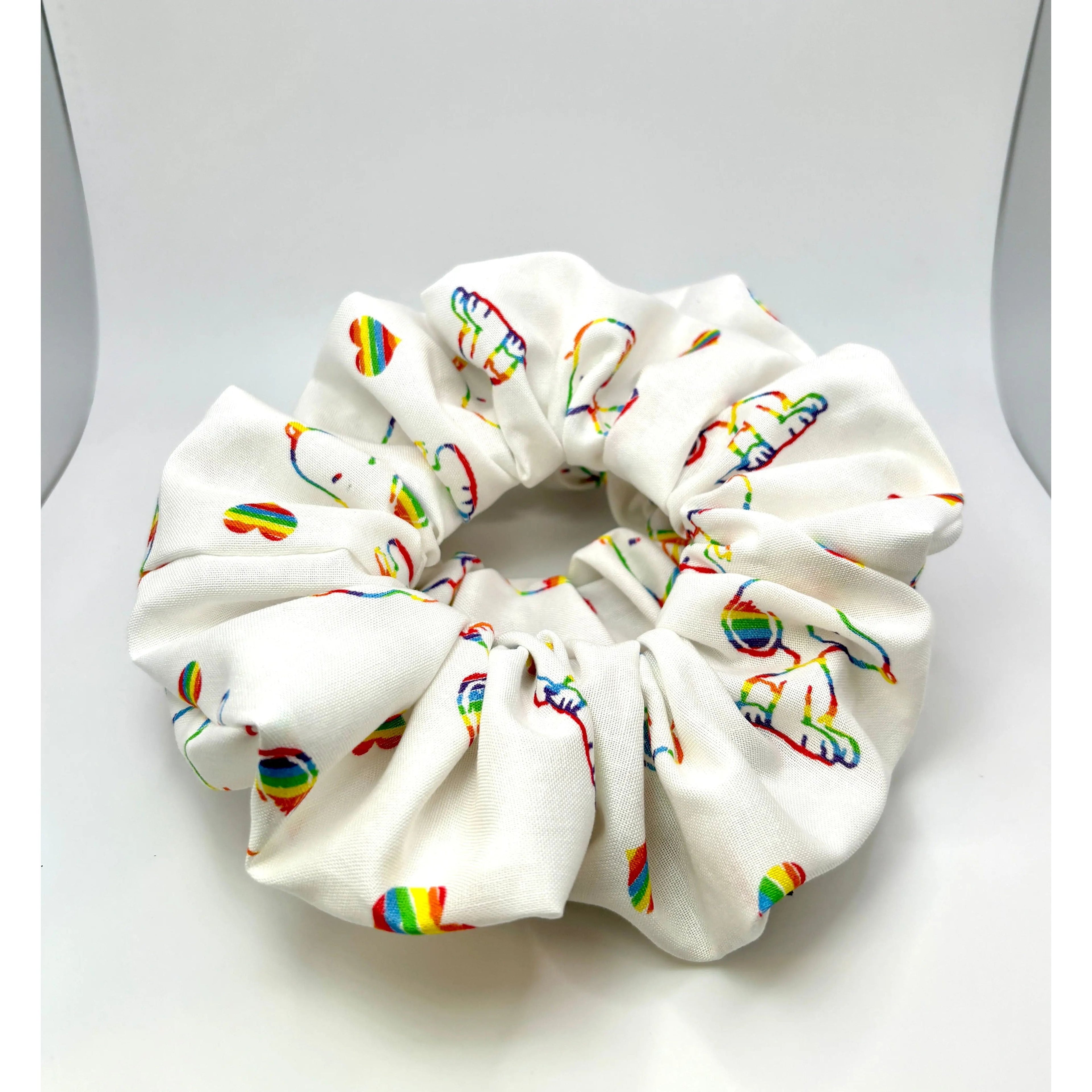 Rainbow Snoopy Scrunchie