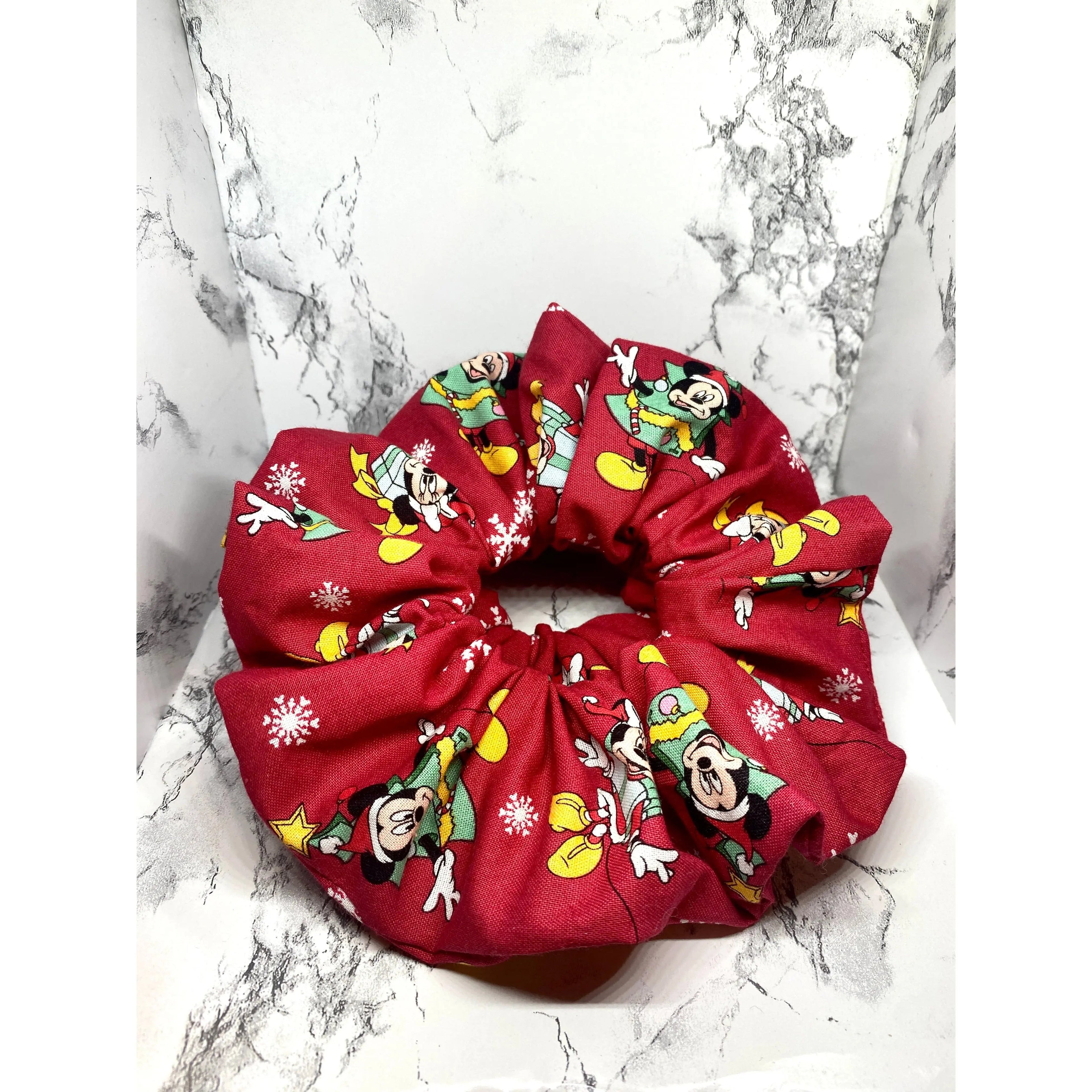 Red Christmas Mouse Scrunchie