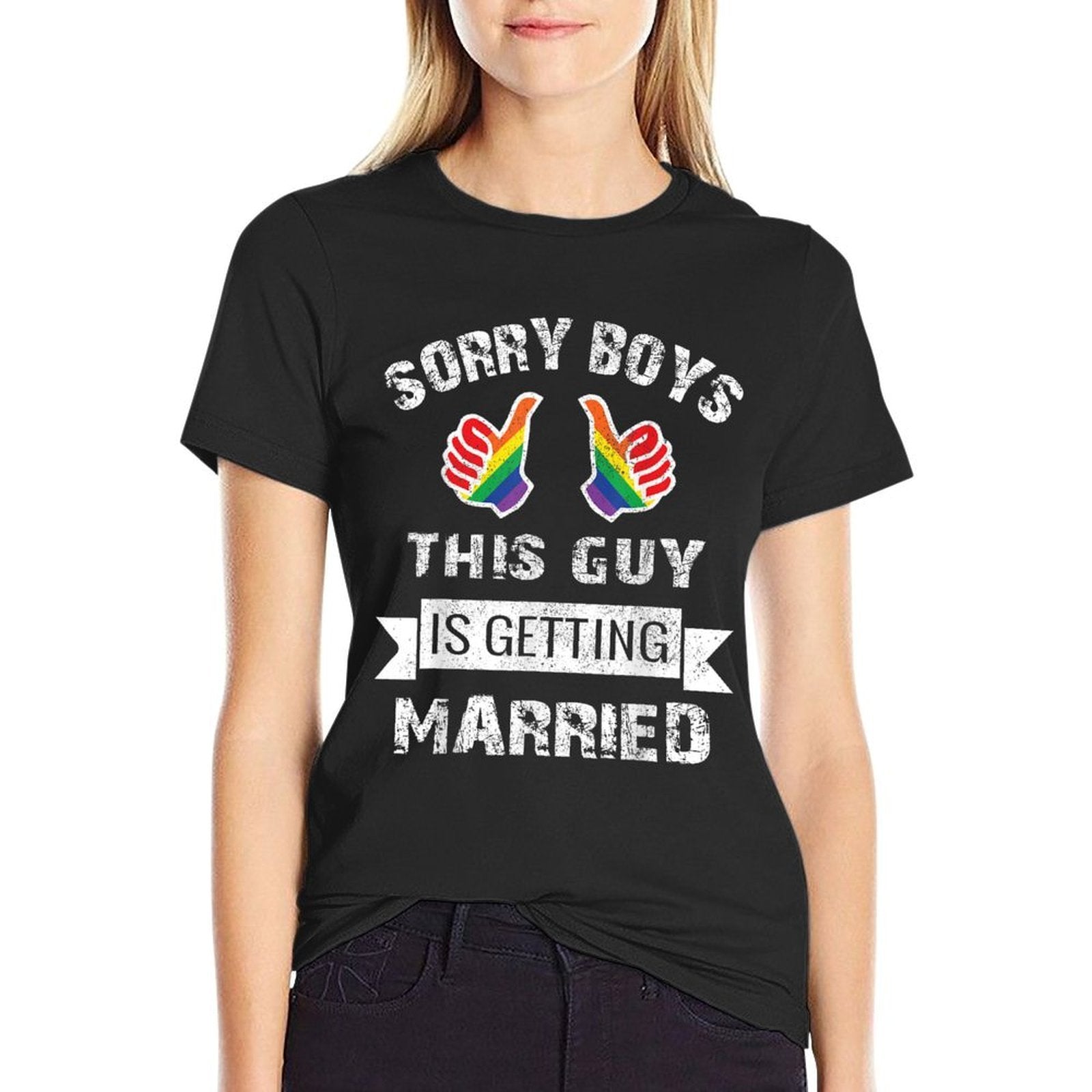 BACHELOR Party LGBT Gay Pride Gift Groom Bride  Wrinkle-resistant T-Shirt