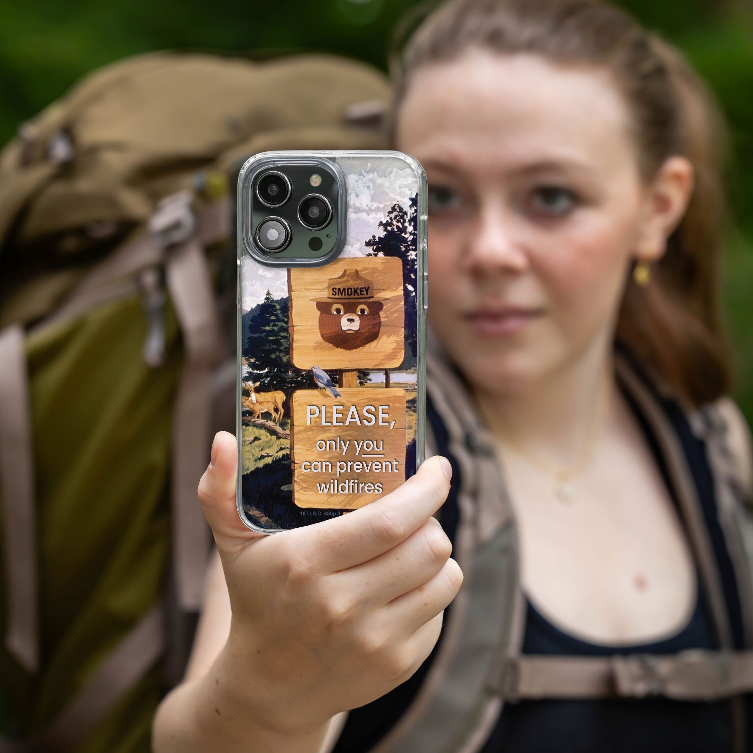 Smokey Bear Classic HD Apple iPhone 12 Series Mag-Safe Phone Case