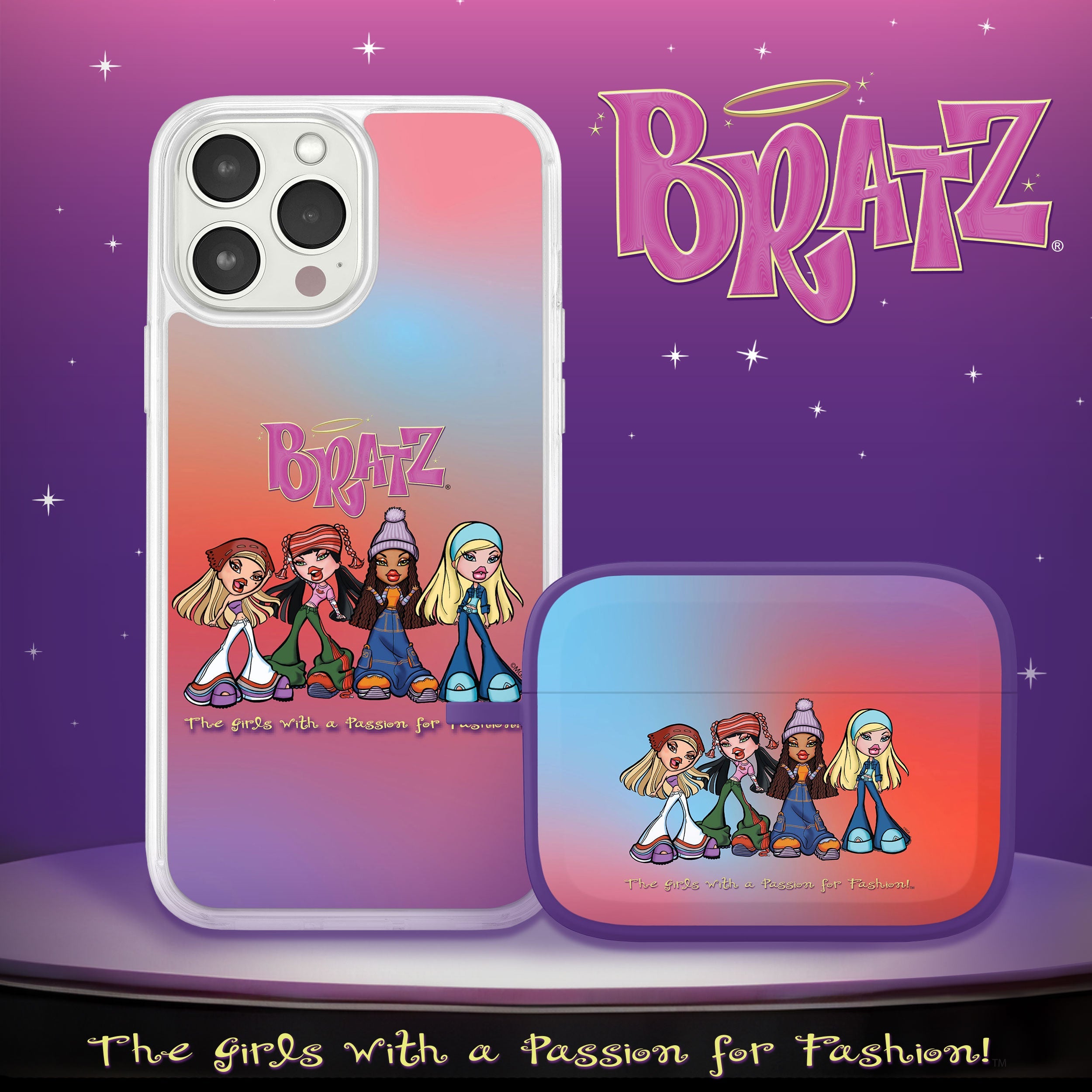 Bratz® Classic HD Apple iPhone 15 Mag-Safe Phone Case and AirPods AirPods Pro Combo Package