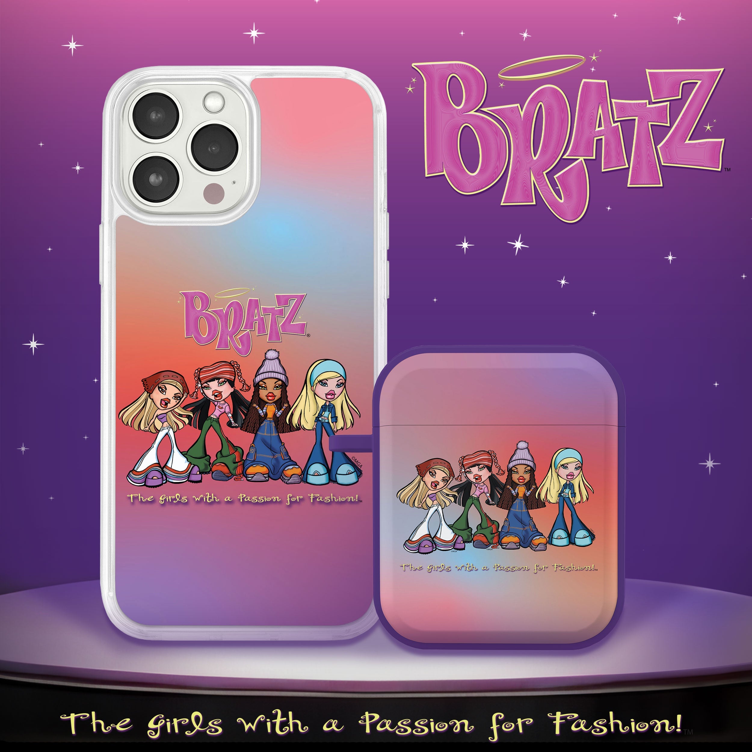 Bratz® Classic HD Apple iPhone 12 Mag-Safe Phone Case and AirPods All Gen 1 & 2 Combo Package