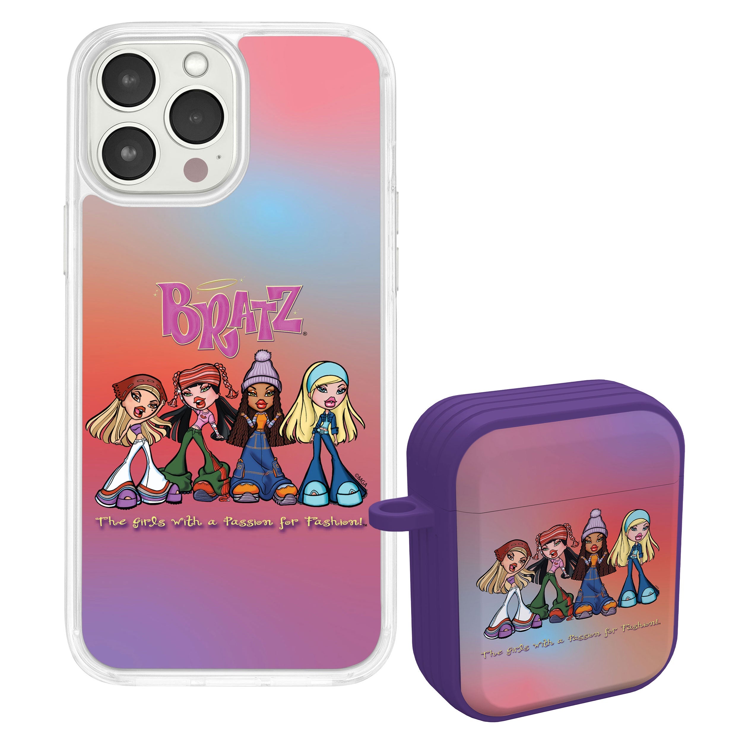 Bratz® Classic HD Apple iPhone 14 Mag-Safe Phone Case and AirPods Gen 1 & 2 Combo Package