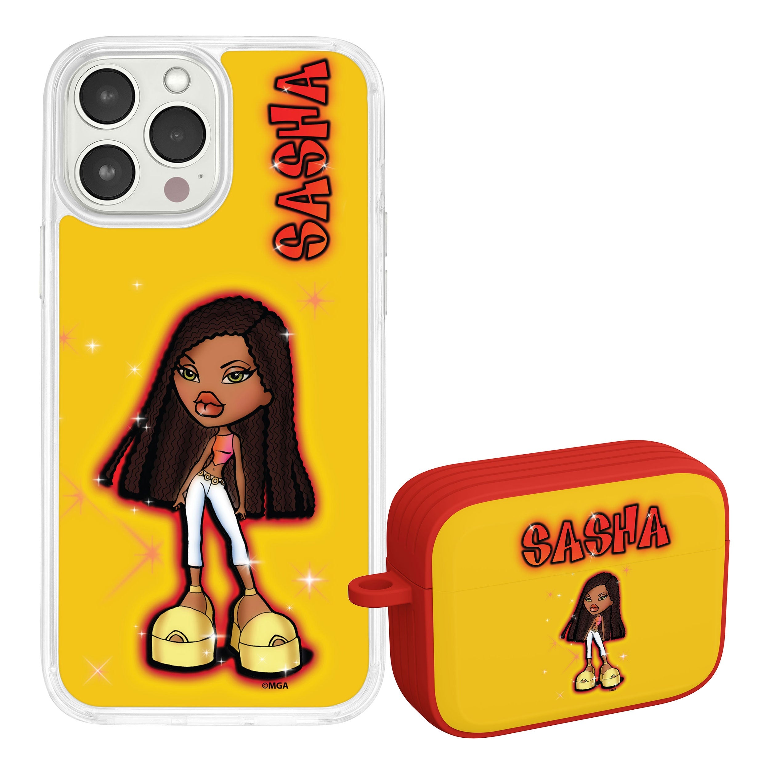 Bratz® Passion For Fashion HD Apple iPhone 13 Mag-Safe Phone Case and AirPods Pro 1 & 2 Combo Package
