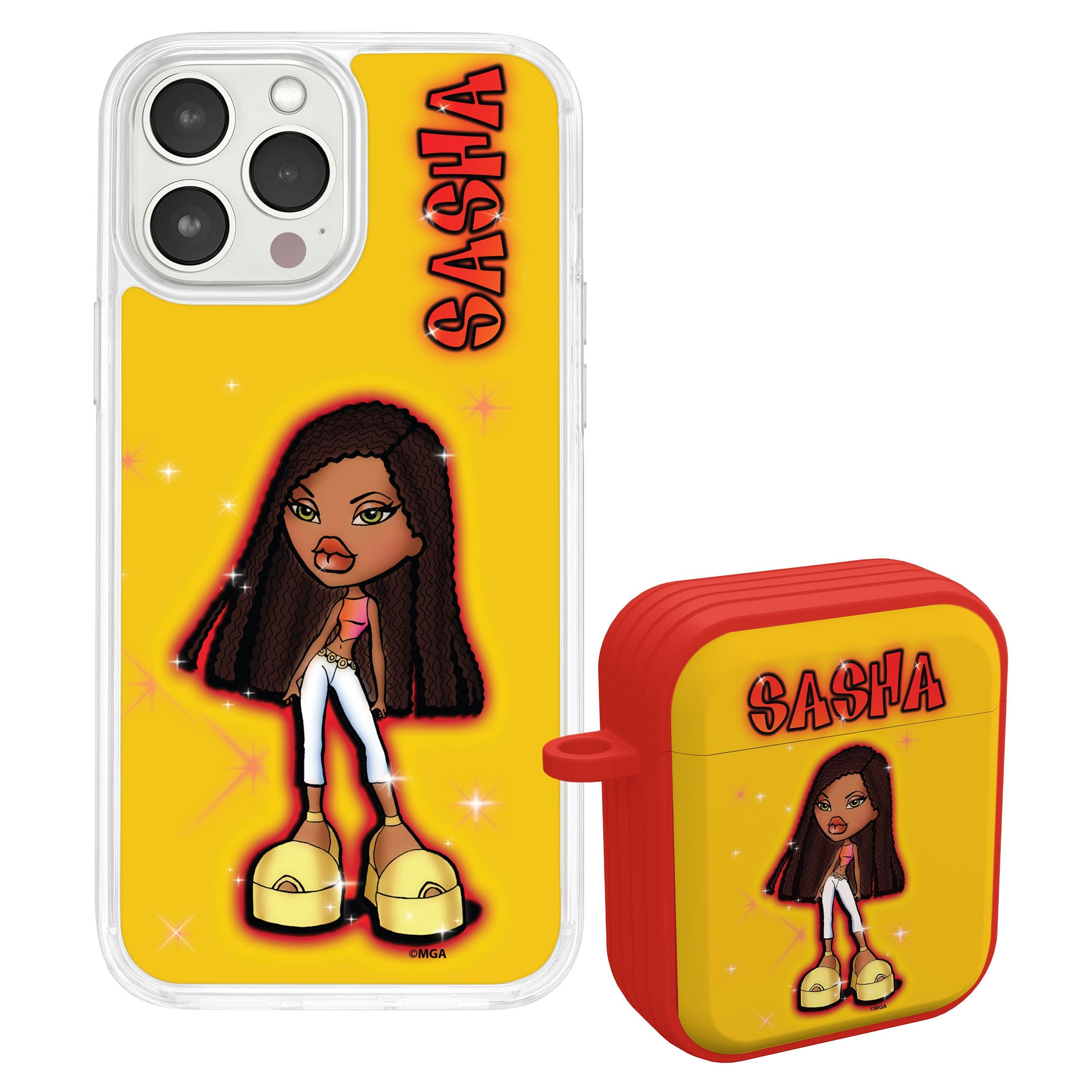 Bratz® Passion For Fashion HD Apple iPhone 14 Mag-Safe Phone Case and AirPods Gen 1 & 2 Combo Package