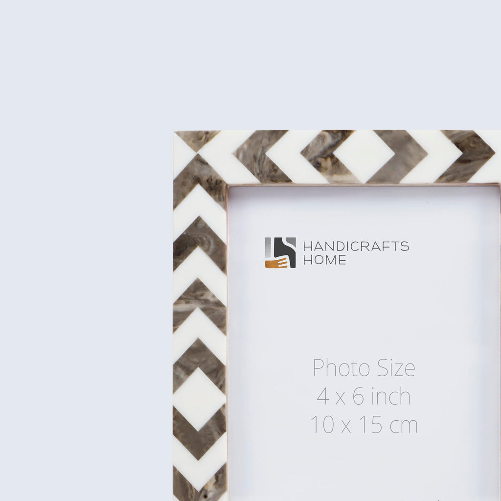 Picture Frame Lisbon Cortica Collection Resin Inlay Brown & White – 3 sizes(Pack of 2)