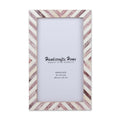 Poster Frames Chevron Collection Bone Inlay, Brown, 5 Sizes