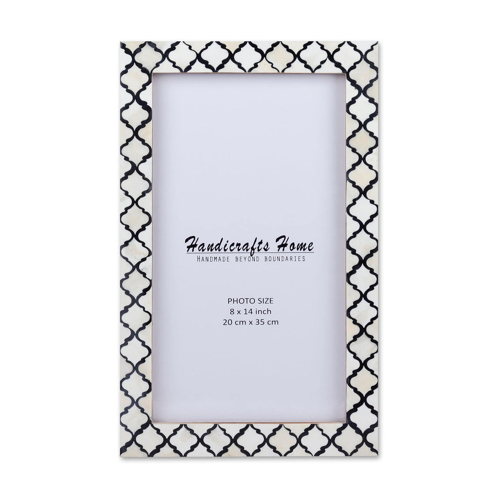 Moroccan Poster Frames Bone Inlay, Black, 9 Sizes