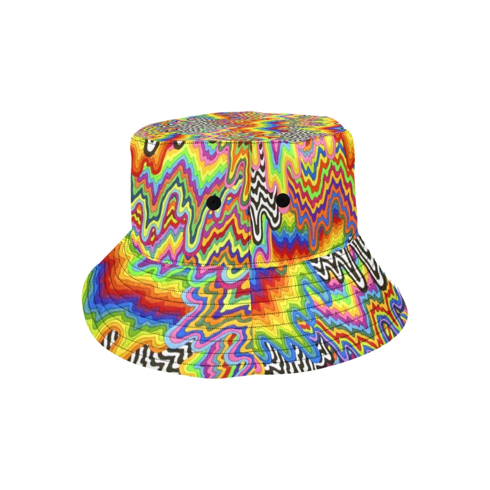 Brain Melt Drippy Rainbow Psychedelic Unisex Summer Bucket Hat