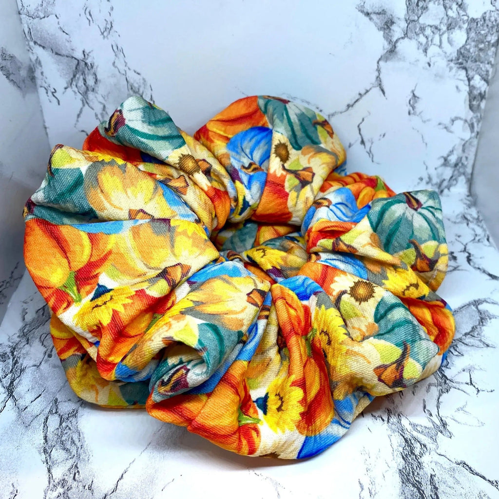 Colorful Pumpkin Patch Bullet Scrunchie