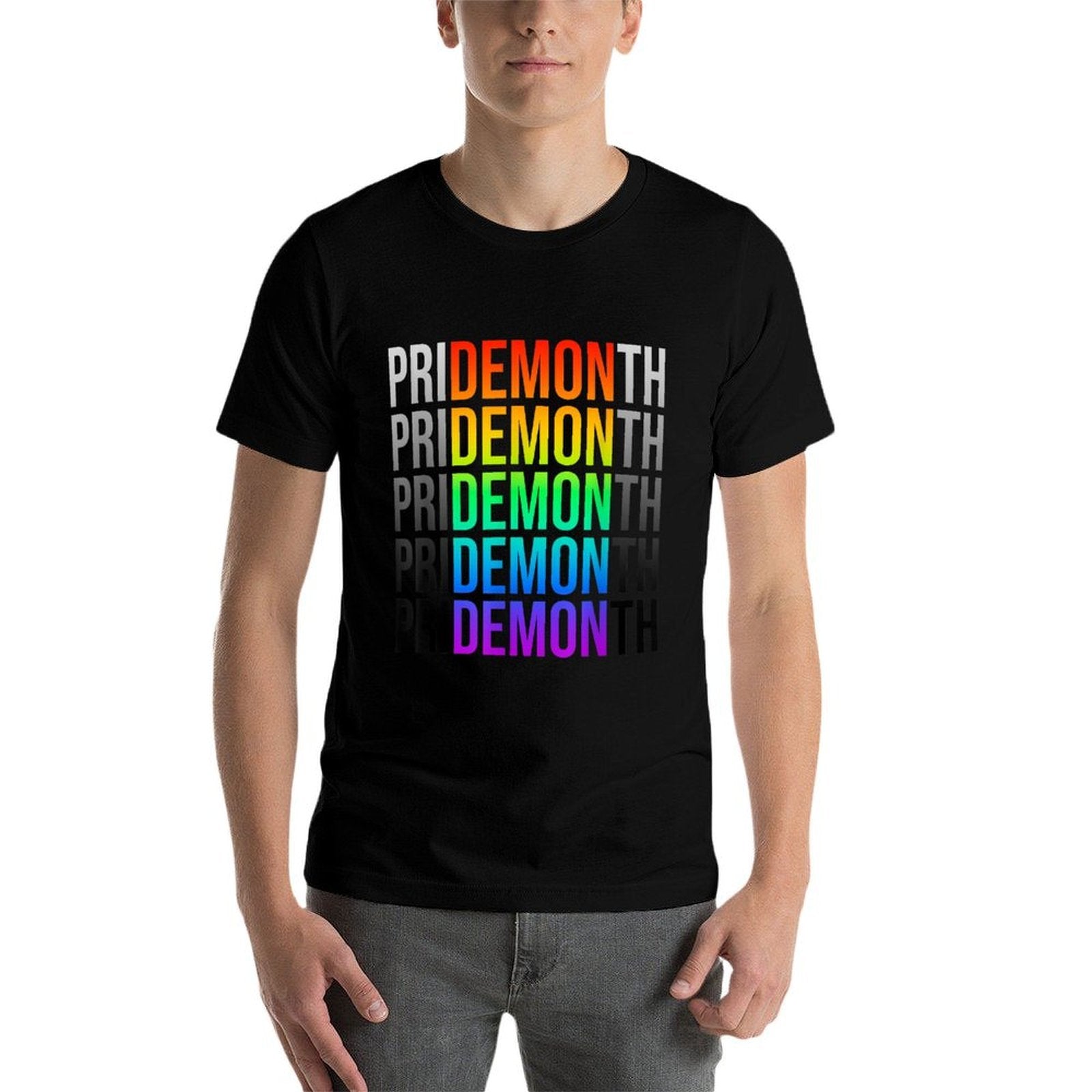 Pride Month Demon LGBT Gay Pride Month Transgender Lesbian  Summer-ready Fabric T-Shirt