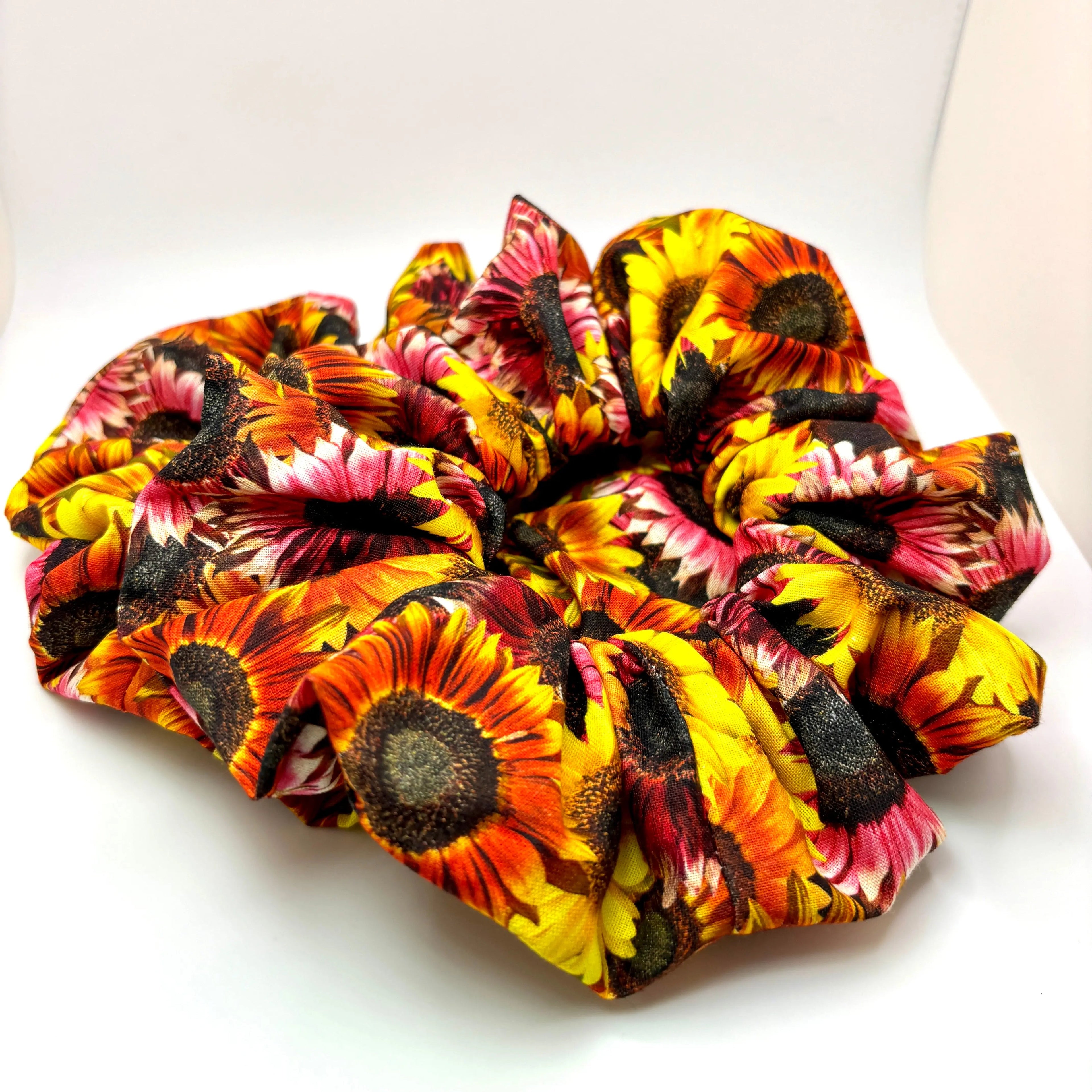 Colorful Sunflower Fall Scrunchie