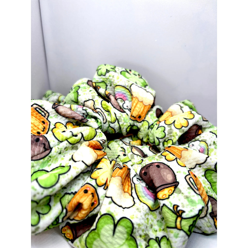 St Patrick's Day Charms Bullet Scrunchie