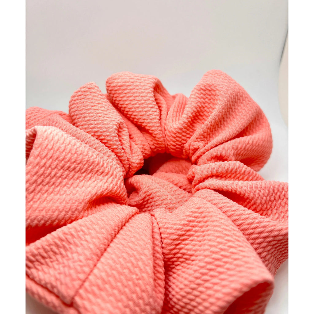 Coral Summer Bullet Scrunchie