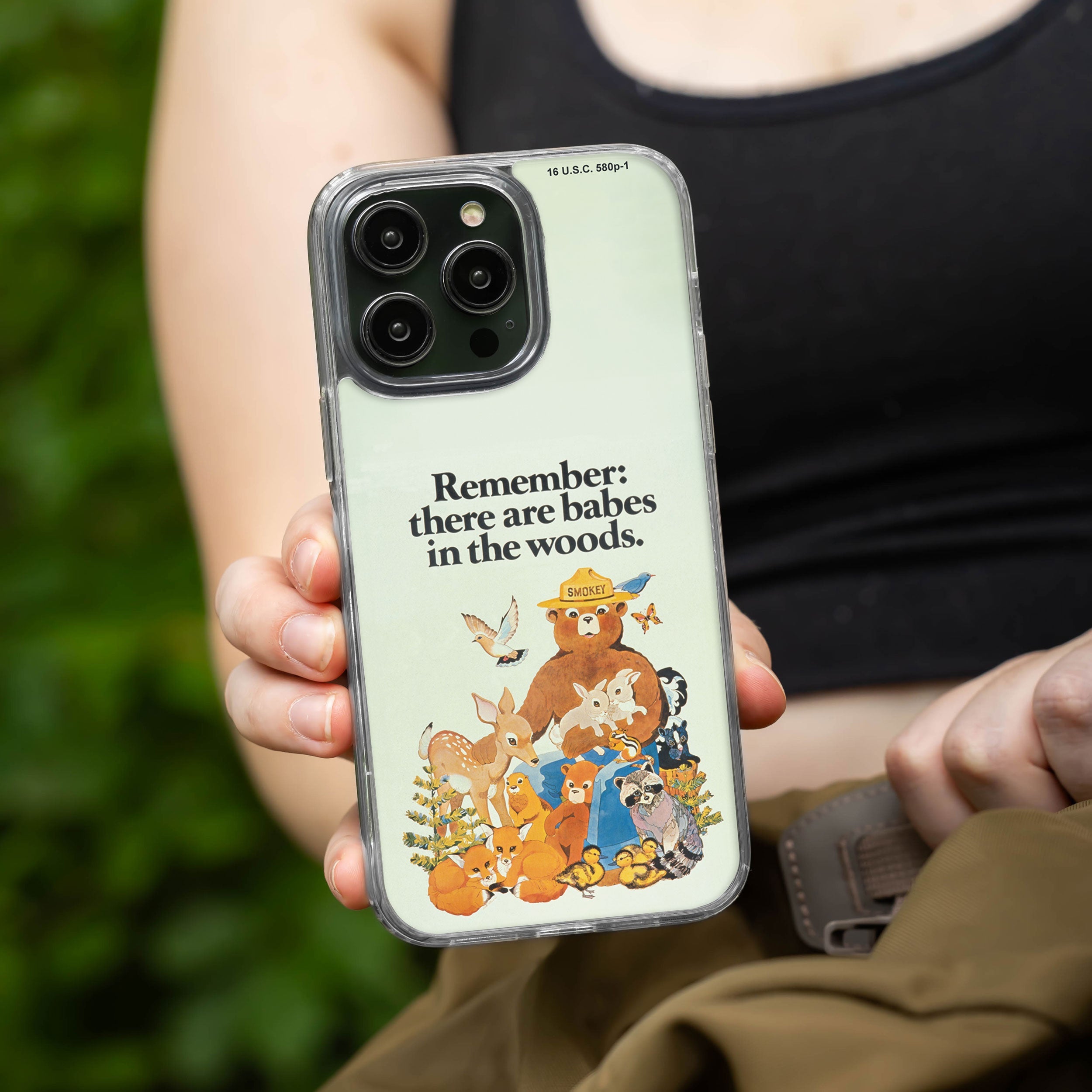 Smokey Bear Classic HD Apple iPhone 15 Series Mag-Safe Phone Case