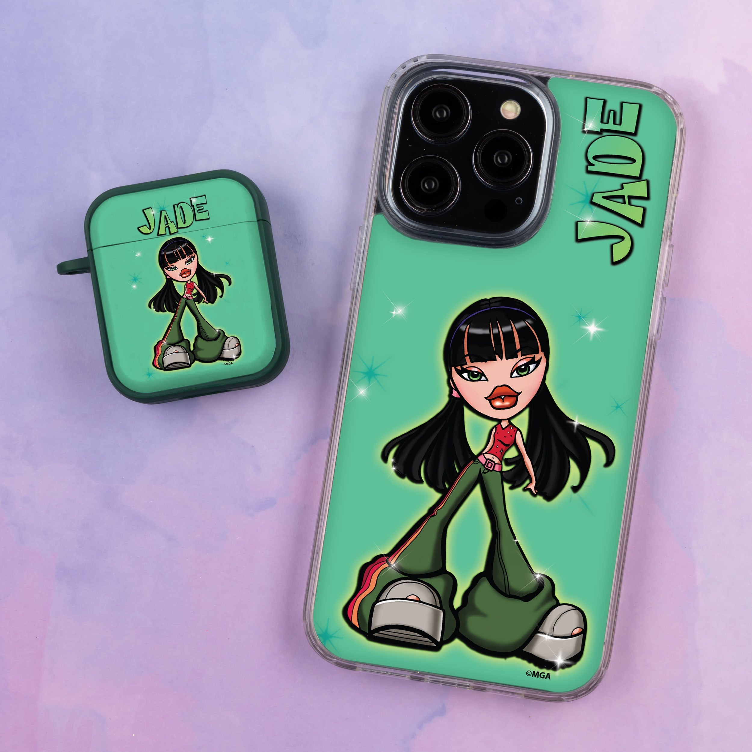 Bratz® Passion For Fashion HD Apple iPhone 13 Mag-Safe Phone Case and AirPods Gen 1 & 2 Combo Package