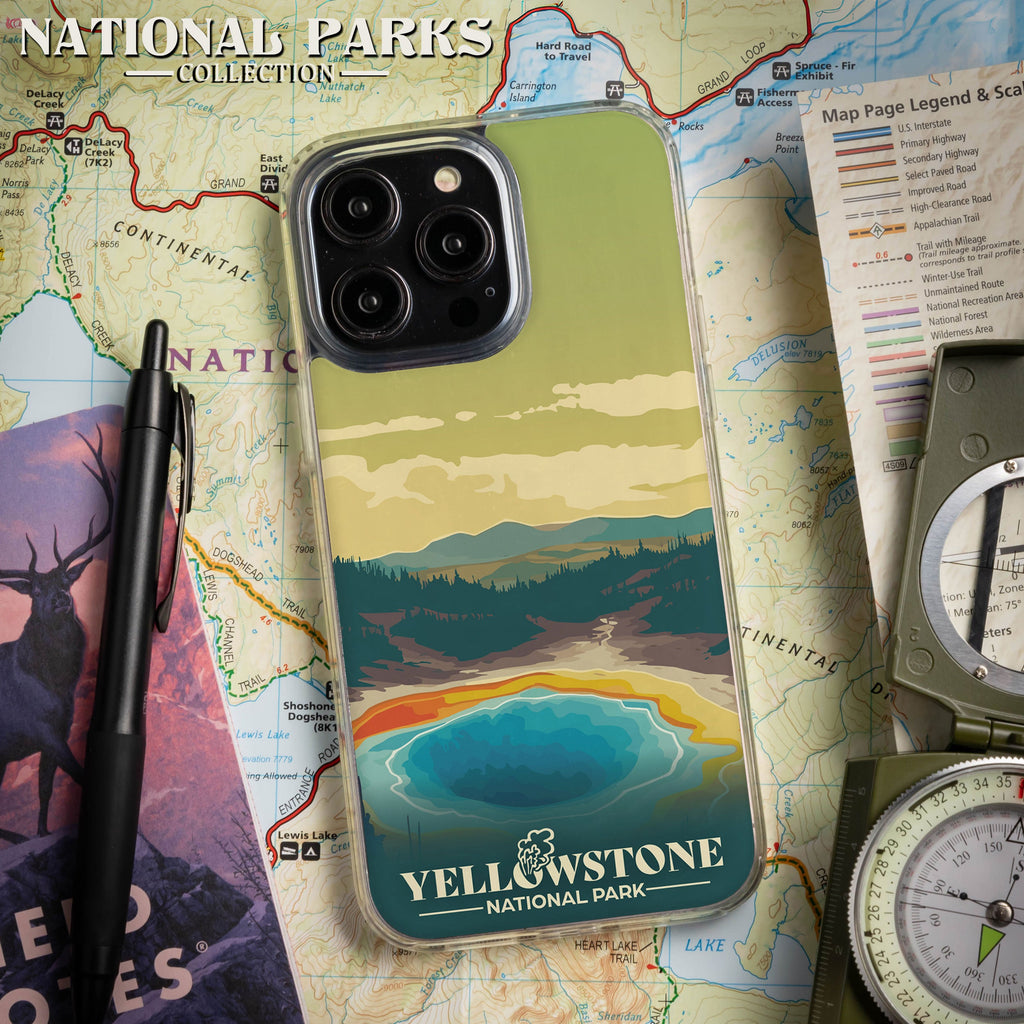 National Parks Yellowstone HD Apple iPhone 14 Series Mag-Safe Phone Case