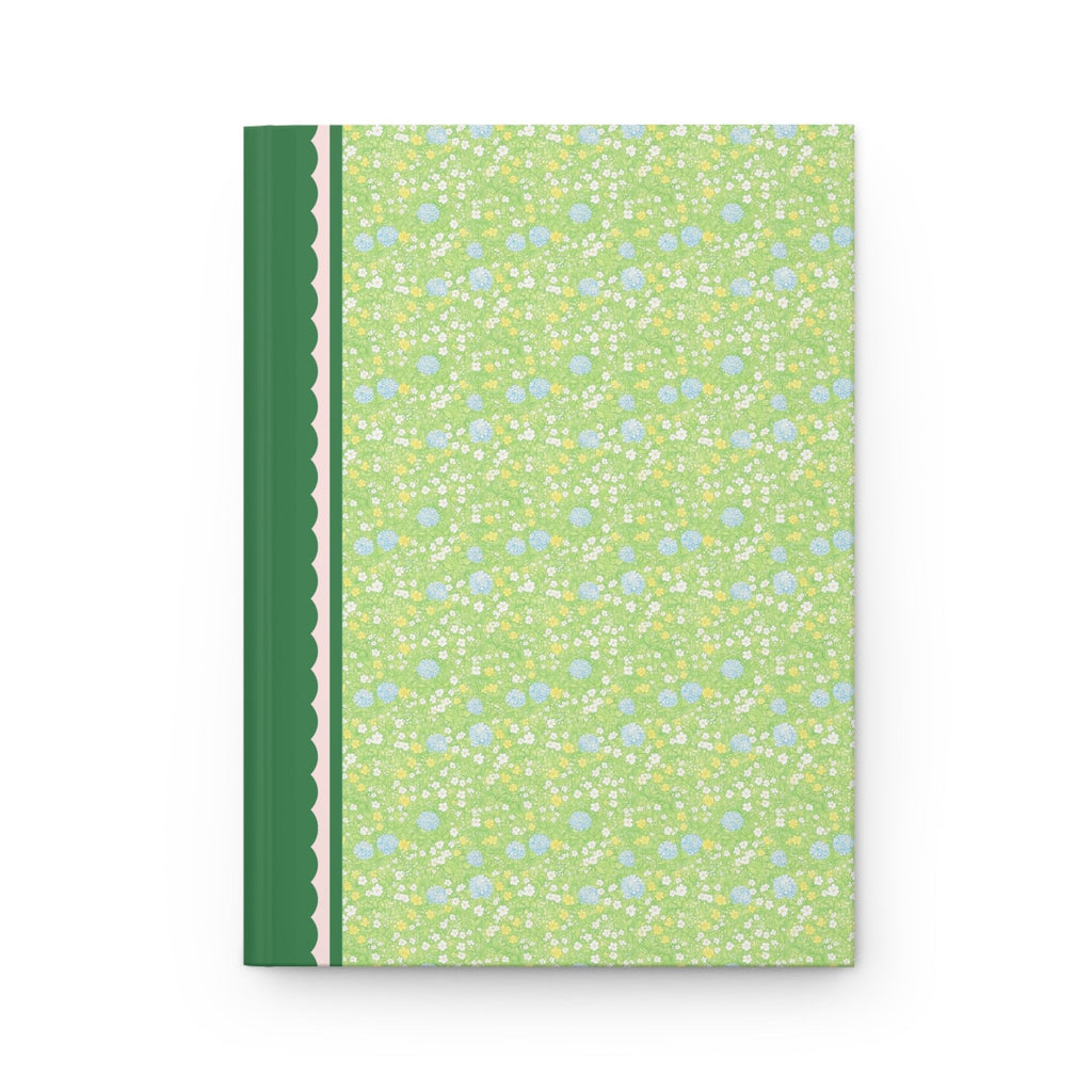 70s Aesthetic Green Flower Journal