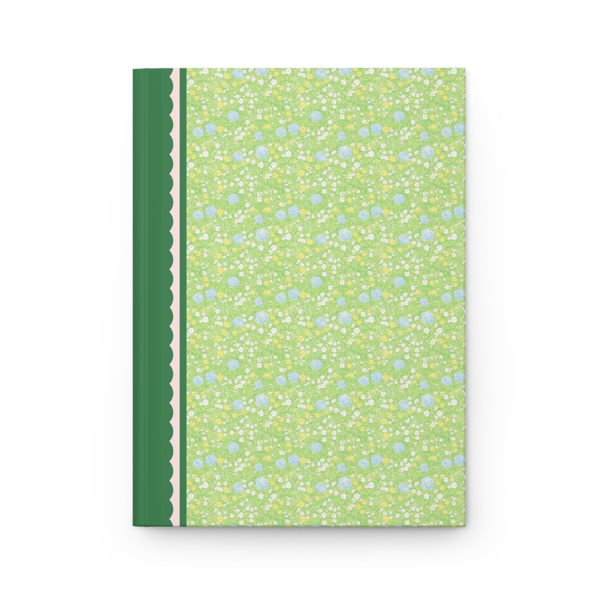 70s Aesthetic Green Flower Journal