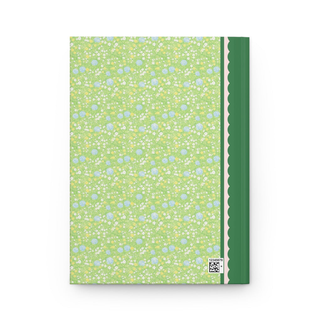 70s Aesthetic Green Flower Journal