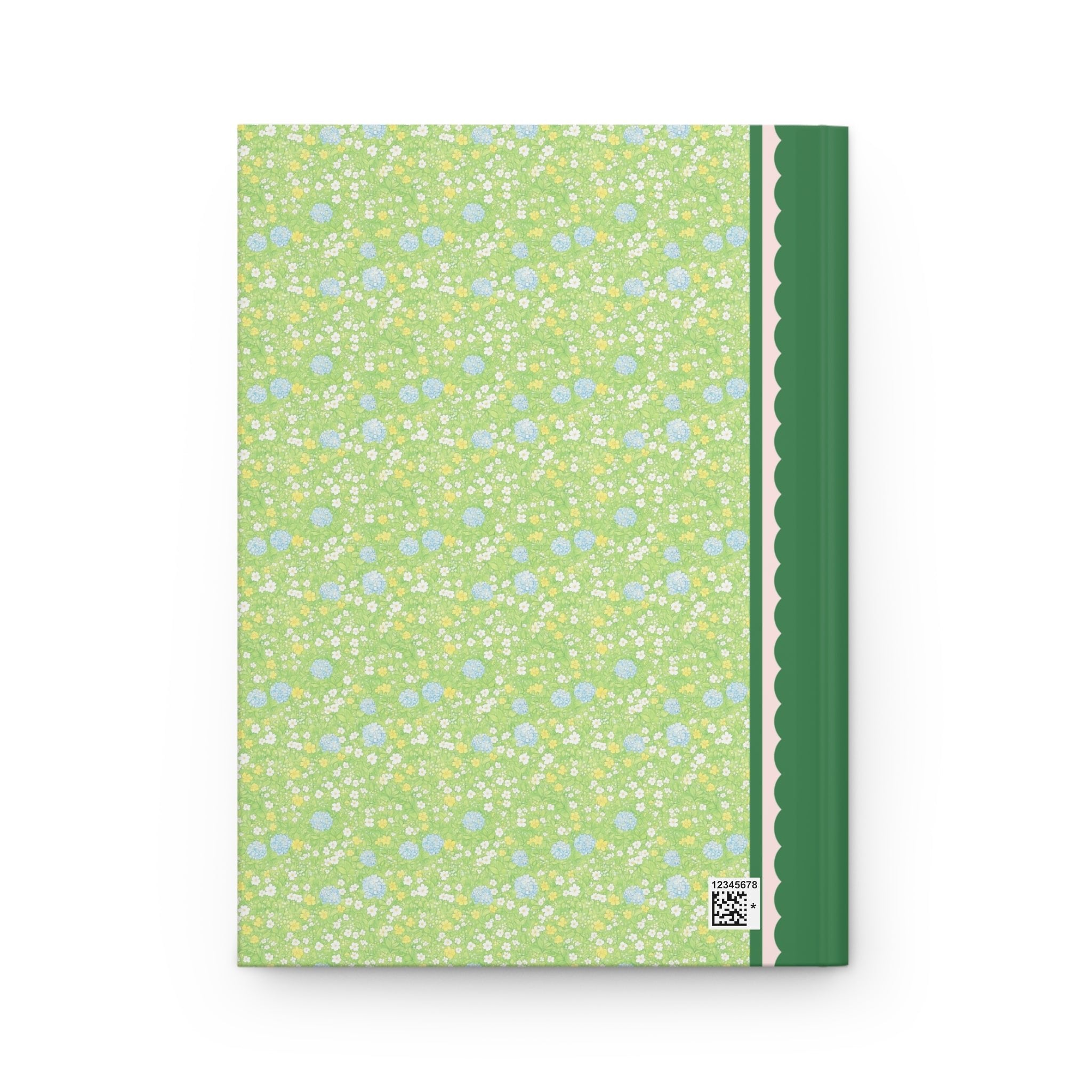 70s Aesthetic Green Flower Journal