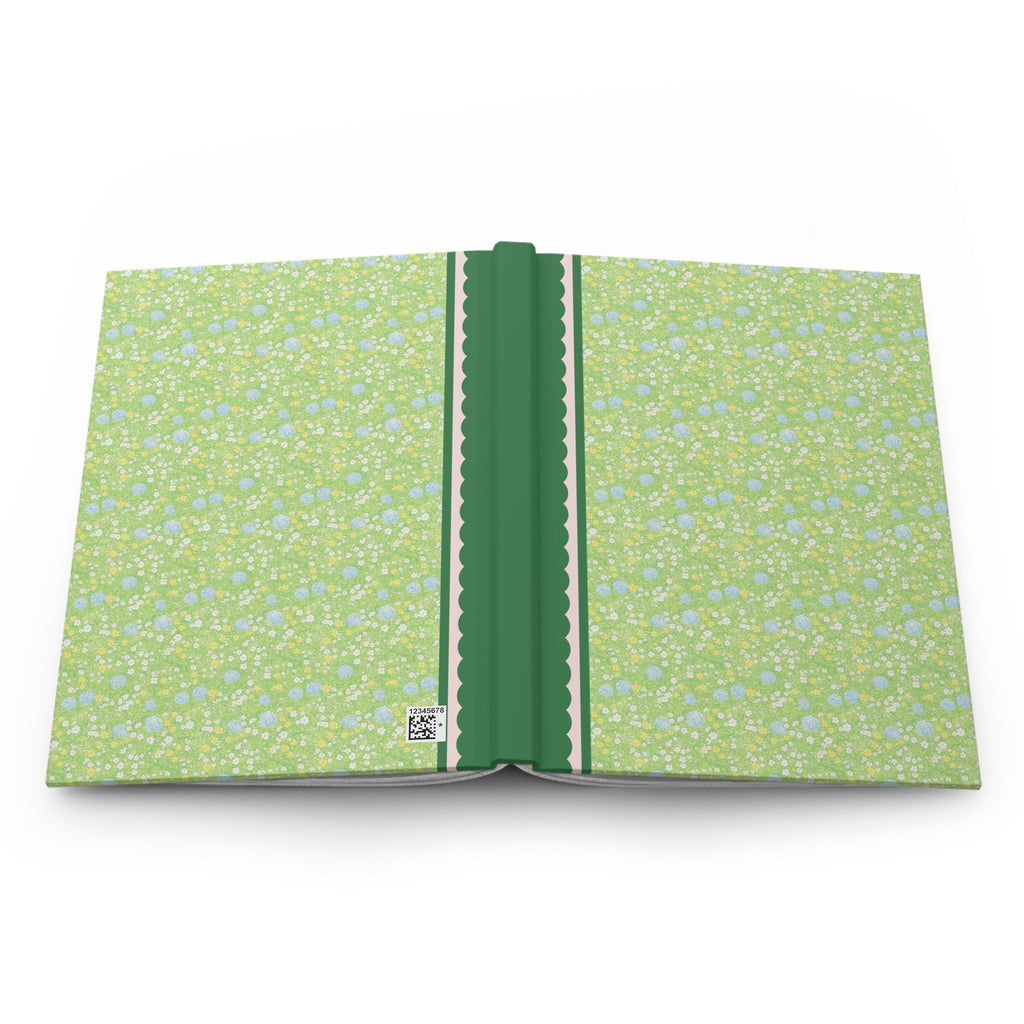 70s Aesthetic Green Flower Journal