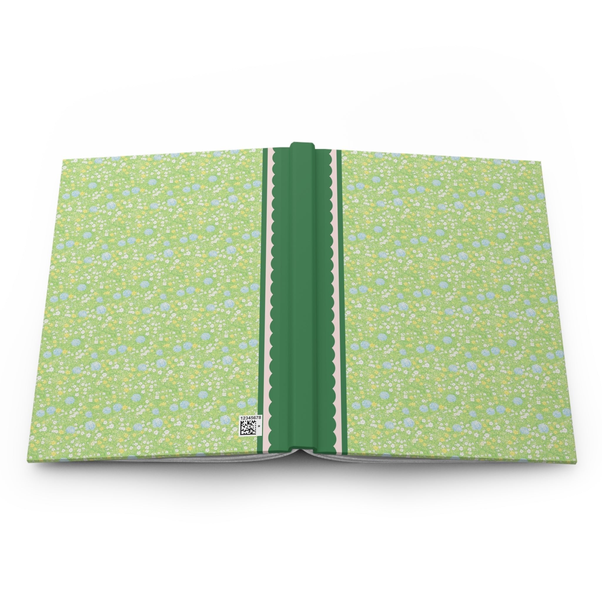 70s Aesthetic Green Flower Journal