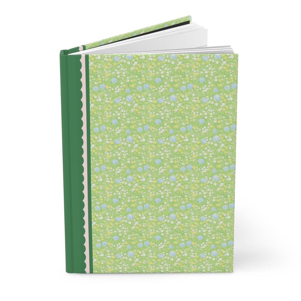 70s Aesthetic Green Flower Journal