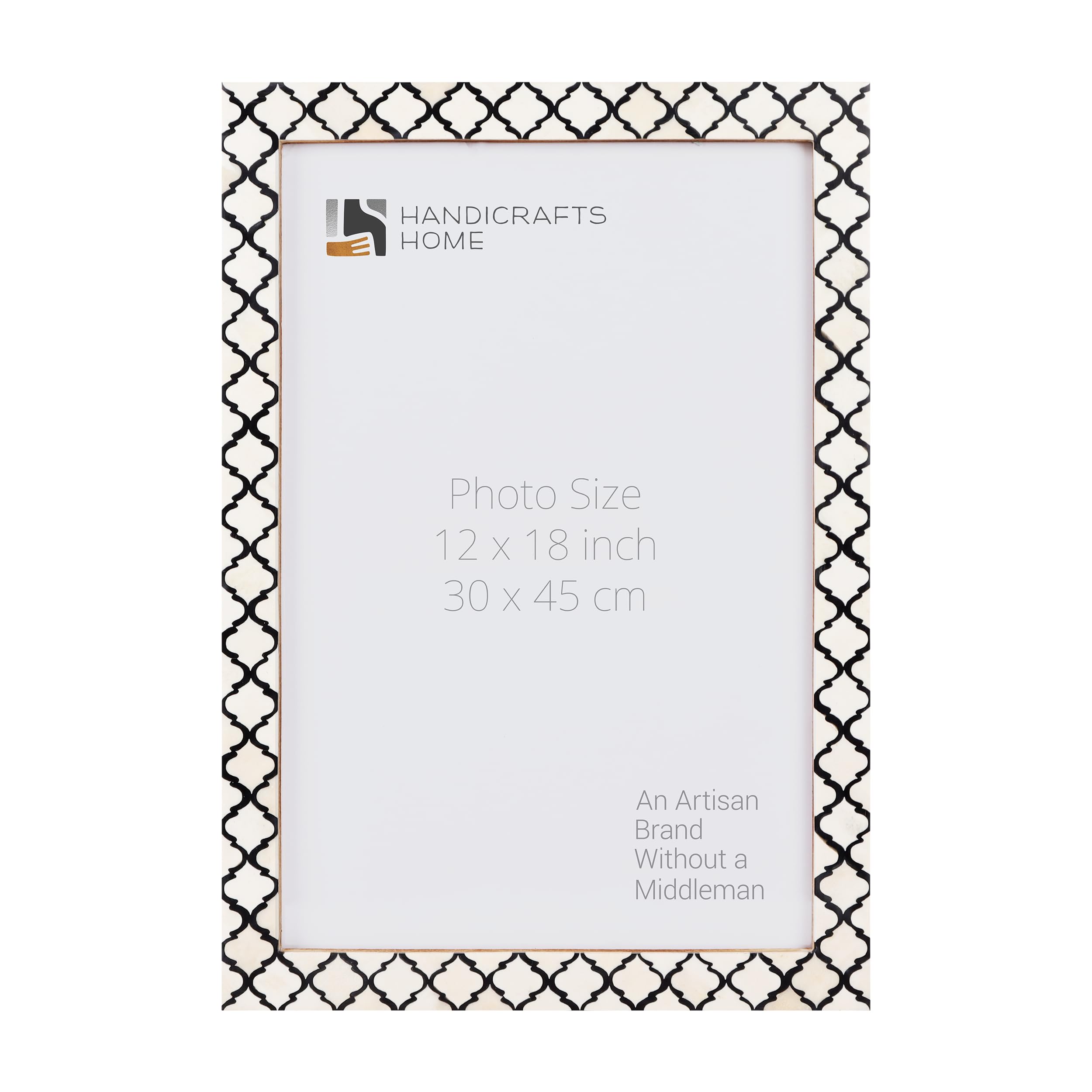 Moroccan Poster Frames Bone Inlay, Black, 9 Sizes