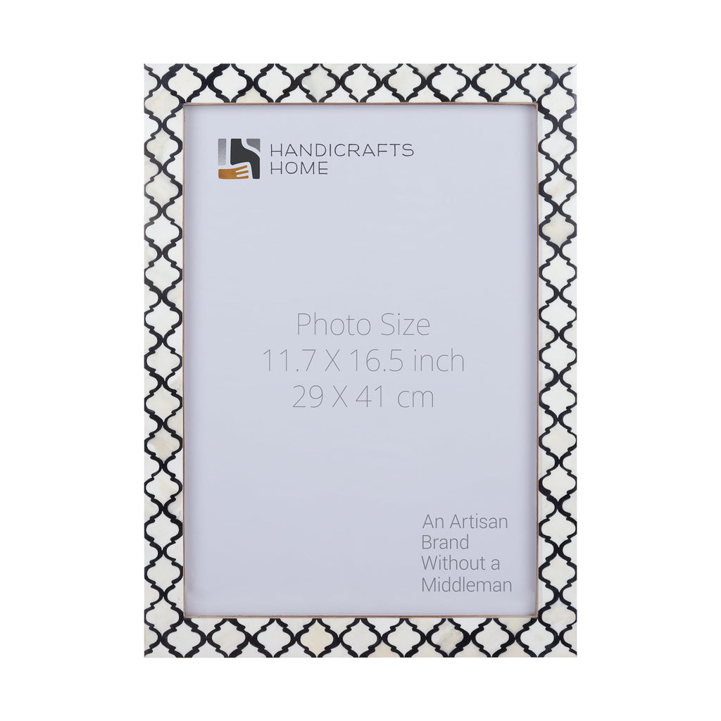 Moroccan Poster Frames Bone Inlay, Black, 9 Sizes